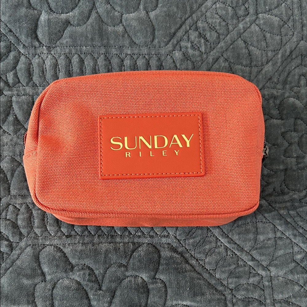 Sunday Riley Orange Cosmetic Bag